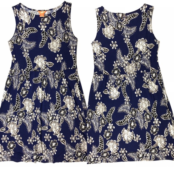 Joe Fresh Navy Blue Sleeveless  Dress Womens Sz M - Picture 2 of 3